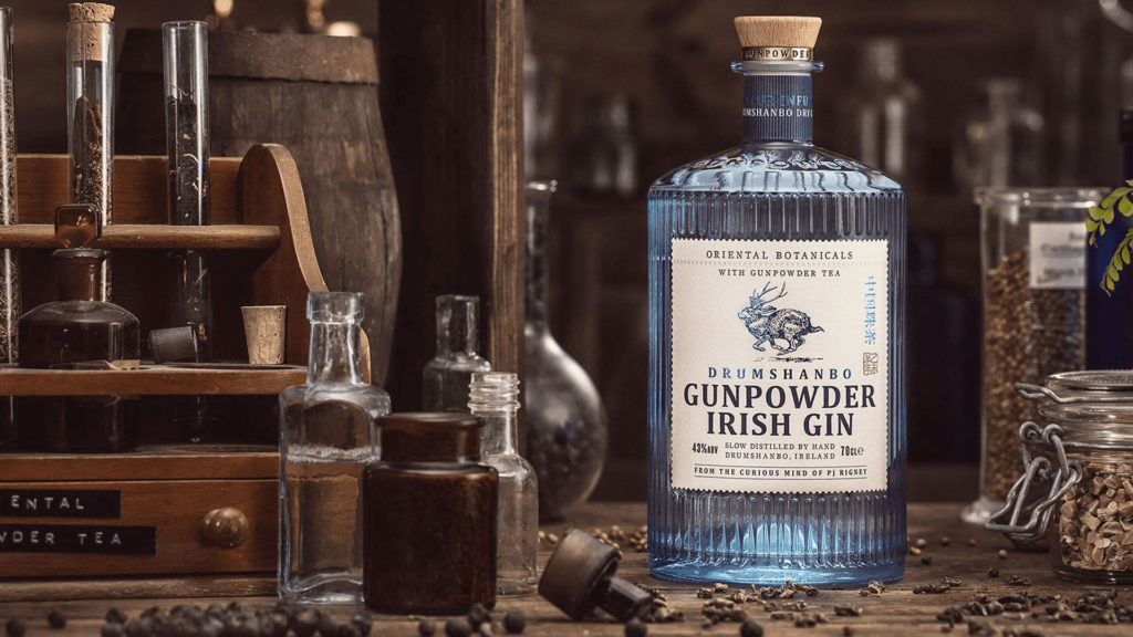 Image of Drumshanbo Gunpowder Irish Gin which will be featured at The Winslow's Gin Club.