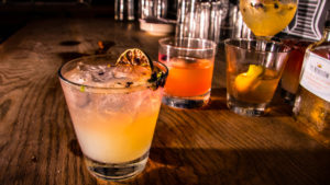 Photo of cocktails in honor of National Happy Hour Day.